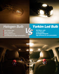 Yorkim 194 led bulbs T10 led bulbs Super Bright Interior Bulbs License Plate Light Side Marker Light (Warm White)
