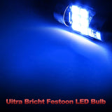 Yorkim 28mm 29mm LED Bulb Blue De3175 LED bulb For car Interior lights Dome lights Map Door Courtesy License Plate Lights 6-SMD 2835 Chipsets, DE3021 LED Bulb, DE3022 LED, Pack of 2