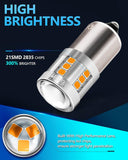Yorkim 1156 LED Bulb Amber, high brightness 300% Super Brighter LED Turn Signal Lights, BA15S P21W 7506 1003 1141 Led Bulbs for Car Turn Signal Blinker Lights, Pack of 2