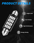 Yorkim Super Bright 578 Festoon LED Bulb Blue 16-SMD 4014 Chipset 212-2 Dome Light Led, 41mm 42mm LED Bulb Canbus Error Free, LED Interior Light Map Light 211-2 LED Bulb, Pack of 2