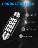 Yorkim Super Bright 578 Festoon LED Bulb Blue 16-SMD 4014 Chipset 212-2 Dome Light Led, 41mm 42mm LED Bulb Canbus Error Free, LED Interior Light Map Light 211-2 LED Bulb, Pack of 2
