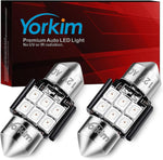 Yorkim 28mm 29mm LED Bulb Red De3175 LED Festoon For car Interior lights Dome lights Map Door Courtesy License Plate Lights 6-SMD 2835 Chipsets, DE3022 LED 3175 LED Bulb - Pack of 2