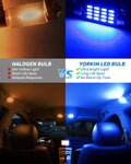 Yorkim Super Bright 578 Festoon LED Bulb Blue 16-SMD 4014 Chipset 212-2 Dome Light Led, 41mm 42mm LED Bulb Canbus Error Free, LED Interior Light Map Light 211-2 LED Bulb, Pack of 2