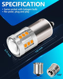 Yorkim 1156 LED Bulb Amber, high brightness 300% Super Brighter LED Turn Signal Lights, BA15S P21W 7506 1003 1141 Led Bulbs for Car Turn Signal Blinker Lights, Pack of 2