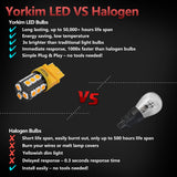 Yorkim 3157 LED Light Bulbs, 3056 3156 3156A 3057 4057 4157 T25 for Brake Lights, Pack of 4 (Amber)