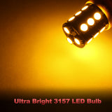 Yorkim 3157 LED Light Bulbs, 3056 3156 3156A 3057 4057 4157 T25 for Brake Lights, Pack of 4 (Amber)