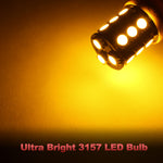 Yorkim 3157 LED Light Bulbs, 3056 3156 3156A 3057 4057 4157 T25 for Brake Lights, Pack of 10 (Amber)