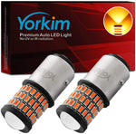 Yorkim 1157 LED Bulb 2057 2357 7528 BAY15D for Brake Back Up Reverse Tail Lights Amber