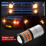 Yorkim 1157 LED Bulb 2057 2357 7528 BAY15D for Brake Back Up Reverse Tail Lights Amber