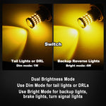 Yorkim 1157 LED Bulb 2057 2357 7528 BAY15D for Brake,Back Up,Reverse,Tail Lights, Pack of 2 (Amber)