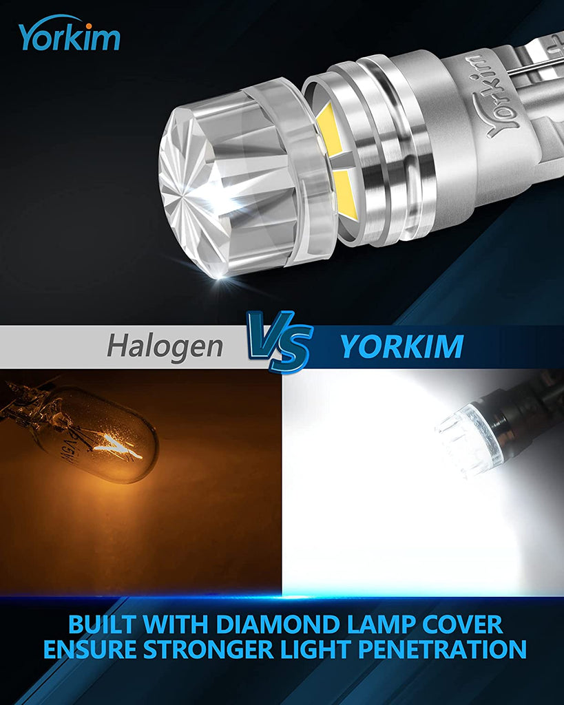 Yorkim 194 LED Bulbs with Special Diamond Cover T10 Led Bulb for Car I