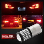 Yorkim 1157 LED Bulb 2057 2357 7528 BAY15D for Brake,Back Up,Reverse,Tail Lights, Pack of 2 (Red)