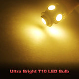 Yorkim 194 LED Bulb amber Super Bright 5th Generation T10 LED bulb for Car Interior Light