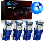 Yorkim 194 LED Bulbs Blue T10 LED Bulbs Blue 168 LED Bulb License Plate Light