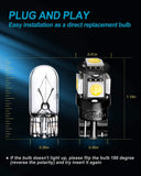 Yorkim 194 LED Bulb White Super Bright 5th Generation T10 LED bulb for Car Interior Light