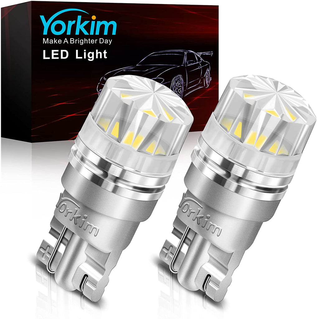 Yorkim Bombilla LED T10 Canbus sin errores 6-SMD Super Bright EMC Chipsets,  194 LED interiores para cúpula de coche, mapa, puerta, placa de matrícula