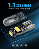 Yorkim 194 LED Bulb CANBUS Error Free T10 LED Bulb 6-SMD 2835 LED Bulb