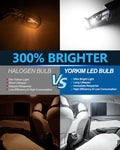Yorkim 194 LED Bulb CANBUS Error Free T10 LED Bulb 6-SMD 2835 LED Bulb