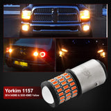 Yorkim 1157 LED Bulb 2057 2357 7528 BAY15D for Brake,Back Up,Reverse,Tail Lights, Pack of 2 (Amber)