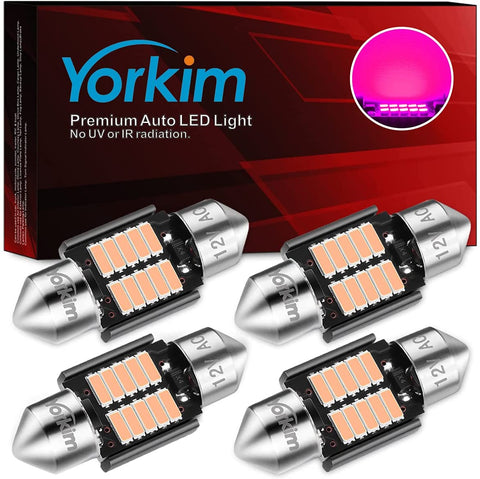 Yorkim DE3022 LED Bulb 31mm Festoon LED Bulb 3022 LED For Car Interior dome map Lights