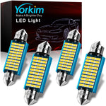 Yorkim 578 LED Bulb White 30-SMD 3014 Chips 41mm 42mm LED Bulb Canbus Error Free