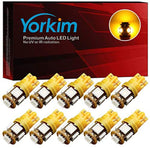 Yorkim 194 Amber LED bulb 5th, Interior Lights for W5W 168 2825 T10 (5-smd 5050)