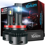 Yorkim H11 Led Headlight Bulbs, Canbus Ready H11/H8/H9 Headlight, Pack of 2 (White)