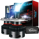 Yorkim H4 9003 LED Headlight Bulbs Canbus Ready  HB2 Led Headlight Bulb 6500K Xenon Pack of 2(9003-canbus)