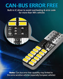 YORKIM 194 LED BULB WHITE, INTERIOR LIGHTS FOR W5W 168 2825 T10 (24-SMD 3014)