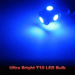 Yorkim 194 Blue LED bulb 5th, Interior Lights for W5W 168 2825 T10 (5-smd 5050)