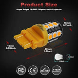 Yorkim 3157 LED Light Bulbs Amber Super Bright, 3056 3156 3156A 3057 4057 3157 4157 T25 LED Bulbs for Brake Lights, Backup Reverse Lights, Reverse Tail Lights