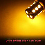 Yorkim 3157 LED Light Bulbs Amber Super Bright, 3056 3156 3156A 3057 4057 3157 4157 T25 LED Bulbs for Brake Lights, Backup Reverse Lights, Reverse Tail Lights