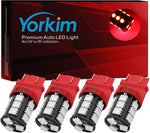 Yorkim 3157 LED Light Bulbs Red Super Bright, 3056 3156 3156A 3057 4057 3157 4157 T25 LED Bulbs for Brake Lights, Backup Reverse Lights, Reverse Tail Lights