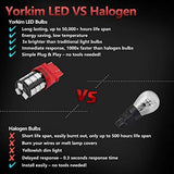 Yorkim 3157 LED Light Bulbs Red Super Bright, 3056 3156 3156A 3057 4057 3157 4157 T25 LED Bulbs for Brake Lights, Backup Reverse Lights, Reverse Tail Lights