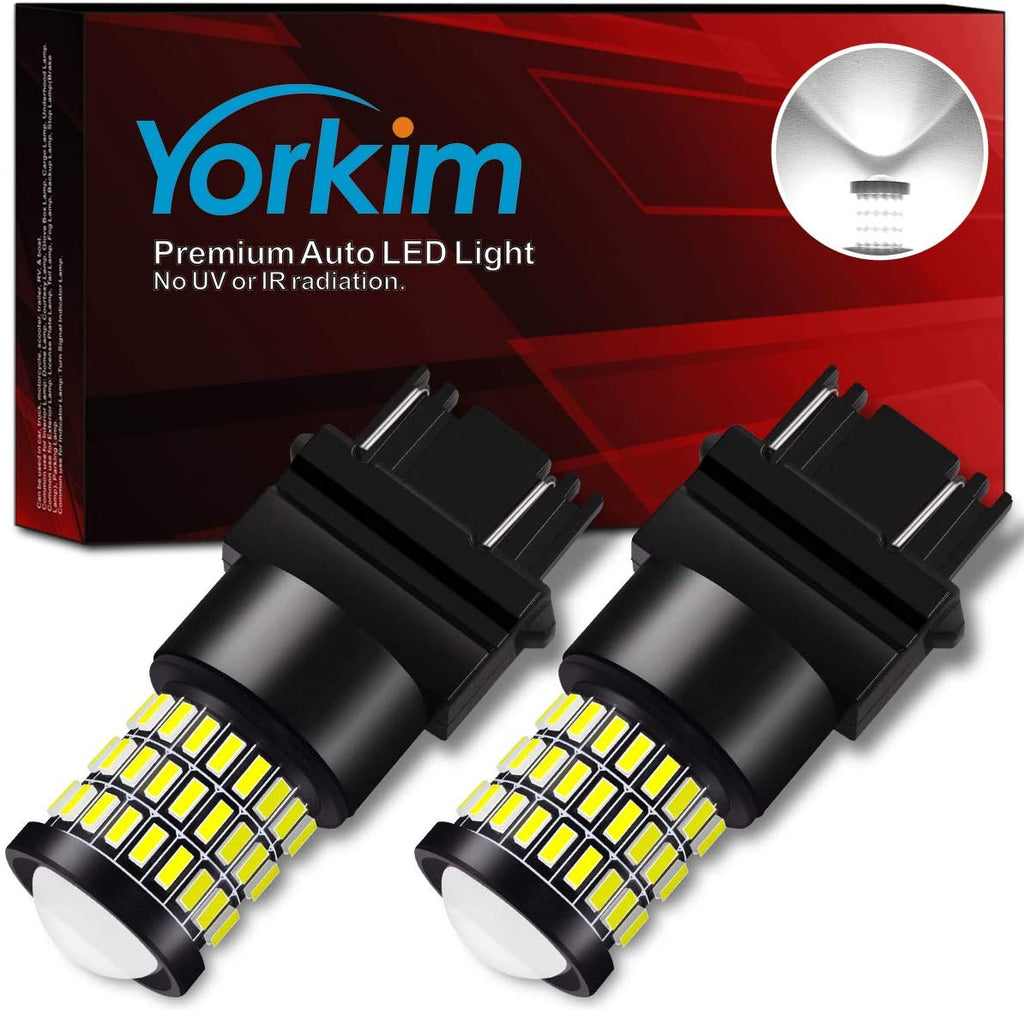 Yorkim 3157 Led Bulb, Backup Reverse Light 3156 3056 3057 4057 4157 T2