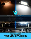 Yorkim 578 LED Bulb White 30-SMD 3014 Chips 41mm 42mm LED Bulb Canbus Error Free