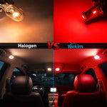 Yorkim 194 Led Red Canbus Error Free T10 168 W5W 2825 Sockets (3-SMD 2835)