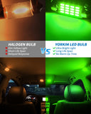 Yorkim 578 Festoon LED Bulb Green 41mm 42mm LED Bulb 212-2 Dome Light Led MAP Light, LED Interior Light