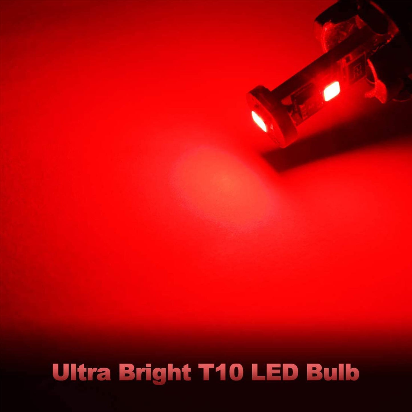 Yorkim 194 Led Red Canbus Error Free T10 168 W5W 2825 Sockets (3-SMD 2835)