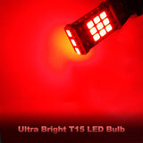 Yorkim 921 LED Bulb Error Free T15 Reverse Backup Light 912 906 904 902 W16W bulb, Pack of 2 (Red)