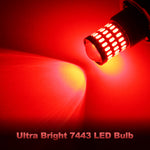 Yorkim 7440 Led Bulb T20 7441 7443 7444 W21W for Backup Reverse, Break, Tail, Turn Signal Light , Pack of 2 (Red)