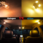 Yorkim 194 Amber LED bulb 5th, Interior Lights for W5W 168 2825 T10 (5-smd 5050)