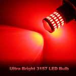 Yorkim 3157 Led Bulb, Backup Reverse Light 3156 3056 3057 4057 4157 T25, Pack of 4 (Red)