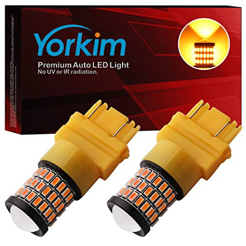 Yorkim 3157 Led Bulb, Backup Reverse Light 3156 3056 3057 4057 4157 T25, Pack of 2 (Amber)