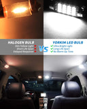 Yorkim 578 Festoon LED Bulb 41mm 42mm LED Bulb White Super Bright Canbus Error Free 16-SMD 4014 Chipset, 212-2 Dome Light Led, LED Interior Light MAP Light 211-2 LED Bulb