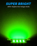 Yorkim Super Bright 578 Festoon LED Bulb green 41mm 42mm LED Bulb Canbus Error Free 16-SMD 4014 Chipset, 212-2 Dome Light Led MAP Light, LED Interior Light 211-2 LED Bulb