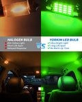Yorkim Super Bright 578 Festoon LED Bulb green 41mm 42mm LED Bulb Canbus Error Free 16-SMD 4014 Chipset, 212-2 Dome Light Led MAP Light, LED Interior Light 211-2 LED Bulb