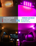 Yorkim Super Bright 578 Festoon LED Bulb pink 41mm 42mm LED Bulb Canbus Error Free 16-SMD 4014 Chipset, 212-2 Dome Light Led MAP Light, LED Interior Light 211-2 LED Bulb
