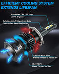 Yorkim H4 9003 LED Headlight Bulbs Canbus Ready  HB2 Led Headlight Bulb 6500K Xenon Pack of 2(9003-canbus)
