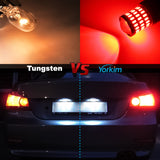 Yorkim 7440 Led Bulb T20 7441 7443 7444 W21W for Backup Reverse, Break, Tail, Turn Signal Light , Pack of 2 (Red)